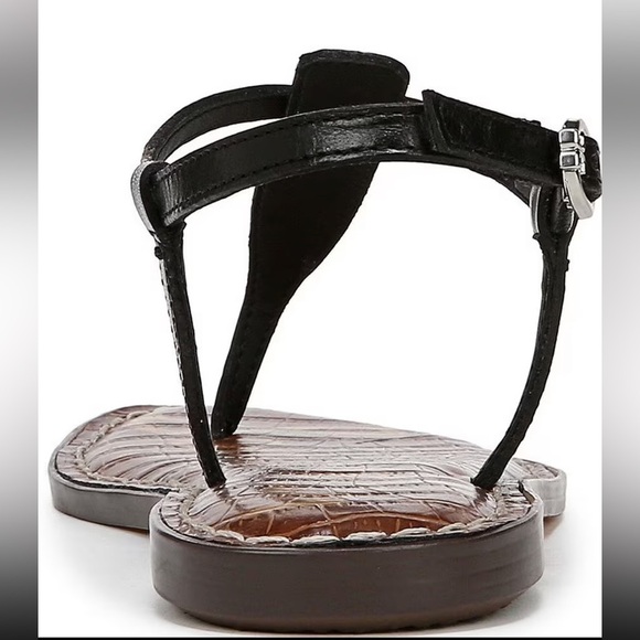 Sam Edelman Black and Brown Sandals with Ankle Wrap - Picture 11 of 13